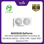 Load image into Gallery viewer, MAXSUN GeForce RTX 4070 12GB GDDR6X Terminator W 12G White Edition - DUAL FAN - Cyber RGB - Garansi 3 Thn