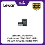 Load image into Gallery viewer, LSD1066128G-BNNNG Professional 1066x SDXC UHS-I, U3, V30, RW up to 160/120 MB/s