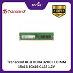 Load image into Gallery viewer, Transcend 8GB DDR4 3200 U-DIMM 1Rx16 1Gx16 CL22 1.2V