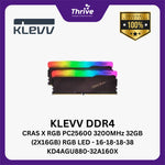Load image into Gallery viewer, KLEVV DDR4 CRAS X RGB PC25600 3200MHz 32GB (2X16GB) RGB LED - 16-18-18-38 KD4AGU880-32A160X