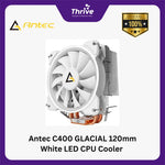 Load image into Gallery viewer, Antec C400 GLACIAL 120mm White LED CPU Cooler Quad Heatpipe - All Intel & AMD Socket