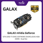 Load image into Gallery viewer, GALAX nVidia Geforce GTX 1050 Ti EXOC (EXTREME OVERCLOCK) 4GB DDR5 - Dual fan