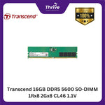 Load image into Gallery viewer, Transcend 16GB DDR5 5600 SO-DIMM 1Rx8 2Gx8 CL46 1.1V