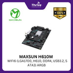 Load image into Gallery viewer, MAXSUN H610M 666 WIFI6 (LGA1700, H610, DDR4, USB3.2, SATA3) ARGB