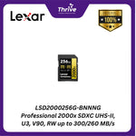 Load image into Gallery viewer, LSD2000256G-BNNNG Professional 2000x SDXC UHS-II, U3, V90, RW up to 300/260 MB/s.