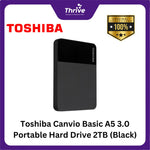 Load image into Gallery viewer, Toshiba Canvio Basic A5 3.0 Portable Hard Drive 2TB (Black)