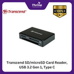Load image into Gallery viewer, Transcend SD/microSD Card Reader, USB 3.2 Gen 1, Type C