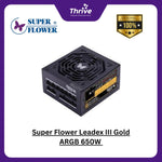 Load image into Gallery viewer, Super Flower Leadex III Gold ARGB 650W - SF-650F14RG - 80 PLUS GOLD - Full Modular - 10 Years