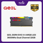 Load image into Gallery viewer, GEIL DDR4 EVO X II ARGB LED 3600Mhz Dual Channel 32GB (2x16GB) GAEXSY432GB3600C18BDC - Cableless RGB Illumination Design (Support AMD & INTEL)