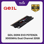 Load image into Gallery viewer, GEIL DDR4 EVO POTENZA 3000MHz Dual Channel 32GB (2x16GB) GAPB432GB3000C16ADC (Support AMD & INTEL)