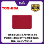 Load image into Gallery viewer, Toshiba Canvio Advance 3.0 Portable Hard Drive 2TB ( Black, Red, Green, White )