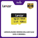 Load image into Gallery viewer, LMSGOLD128G-BNNNG MicroSD Gold UHS-II 280MB/s