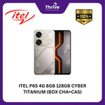Load image into Gallery viewer, ITEL P65 4G 8GB 128GB CYBER TITANIUM (BOX CHA+CAS)