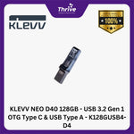 Load image into Gallery viewer, KLEVV NEO D40 128GB - USB 3.2 Gen 1 OTG Type C & USB Type A - K128GUSB4-D4