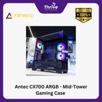 Load image into Gallery viewer, Antec CX700 ARGB - Mid-Tower Gaming Case - 4mm Tempered Glass Side Panel - Type-C 3.2 Gen 2 Ready - Free 2Pcs 120mm ARGB Fans Reverse + 1Pcs 120mm ARGB Fans