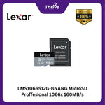 Load image into Gallery viewer, LMS1066512G-BNANG MicroSD Proffesional 1066x 160MB/s