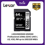 Load image into Gallery viewer, LSD1066064G-BNNNG Professional 1066x SDXC UHS-I, U3, V30, RW up to 160/120 MB/s