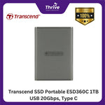 Load image into Gallery viewer, Transcend SSD Portable ESD360C 1TB USB 20Gbps, Type C