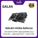 Load image into Gallery viewer, GALAX nVidia Geforce RTX 4070 SUPER 12GB GDDR6X 2X (1-Click OC) - Lighting EFFECT - DUAL FAN -