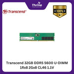 Load image into Gallery viewer, Transcend 32GB DDR5 5600 U-DIMM 1Rx8 2Gx8 CL46 1.1V