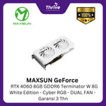 Load image into Gallery viewer, MAXSUN GeForce RTX 4060 8GB GDDR6 Terminator W 8G White Edition - Cyber RGB - DUAL FAN - Garansi 3 Thn