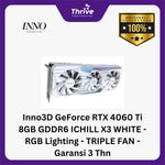 Load image into Gallery viewer, Inno3D GeForce RTX 4060 Ti 8GB GDDR6 ICHILL X3 WHITE - RGB Lighting - TRIPLE FAN - Garansi 3 Thn