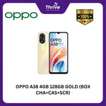 Load image into Gallery viewer, OPPO A38 4GB 128GB GOLD (BOX CHA+CAS+SCR)