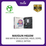 Load image into Gallery viewer, MAXSUN H610M 666 WIFI6 D5 (LGA1700, H610, DDR5, USB3.2, SATA3)