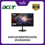 Load image into Gallery viewer, ACER LED MONITOR XV272U shrt discription