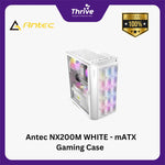 Load image into Gallery viewer, Antec NX200M WHITE - mATX Gaming Case - Left Side Glass Door - FREE 1 PCS 12CM FAN