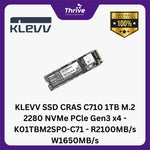 Load image into Gallery viewer, KLEVV SSD CRAS C710 1TB M.2 2280 NVMe PCle Gen3 x4 - K01TBM2SP0-C71 - R2100MB/s W1650MB/s