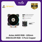 Load image into Gallery viewer, Antec A400 RGB - 120mm 256COLOR RGB - 4 Pure Copper Heatpipe - All Intel & AMD Socket (Except TR4)