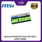 Load image into Gallery viewer, Batterai Batterai OR MSI BTY-S14 / MS-14A1 / GE60 /CR650