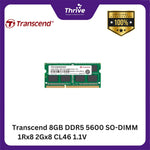 Load image into Gallery viewer, Transcend 8GB DDR5 5600 SO-DIMM 1Rx8 2Gx8 CL46 1.1V