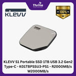 Load image into Gallery viewer, KLEVV S1 Portable SSD 1TB USB 3.2 Gen2 Type-C - K01TBPSSU3-PS1 - R2000MB/s W2000MB/s