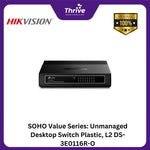Load image into Gallery viewer, SOHO Value Series: Unmanaged Desktop Switch Plastic, L2 DS-3E0116R-O