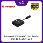 Load image into Gallery viewer, Transcend SD/microSD Card Reader, USB 3.2 Gen 1, Type C