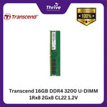 Load image into Gallery viewer, Transcend 16GB DDR4 3200 U-DIMM 1Rx8 2Gx8 CL22 1.2VV