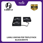 Load image into Gallery viewer, LIANLI UNIFAN P28 TRIPLE PACK BLACK/WHITE