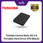 Load image into Gallery viewer, Toshiba Canvio Basic A5 3.0 Portable Hard Drive 4TB (Black)
