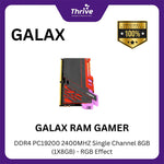 Load image into Gallery viewer, GALAX RAM GAMER DDR4 PC19200 2400MHZ Single Channel 8GB (1X8GB) - RGB Effect