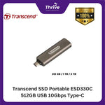 Load image into Gallery viewer, Transcend SSD Portable ESD330C 512GB USB 10Gbps Type-C
