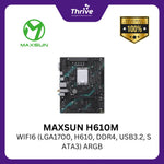 Load image into Gallery viewer, MAXSUN H610M 666 WIFI6 (LGA1700, H610, DDR4, USB3.2, SATA3) ARGB