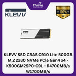 Load image into Gallery viewer, KLEVV SSD CRAS C910 Lite 500GB M.2 2280 NVMe PCle Gen4 x4 - K500GM2SP0-C9L - R4700MB/s W1700MB/s
