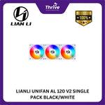 Load image into Gallery viewer, LIANLI UNIFAN AL 120 V2 SINGLE PACK BLACK/WHITE