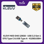 Load image into Gallery viewer, KLEVV NEO D40 128GB - USB 3.2 Gen 1 OTG Type C & USB Type A - K128GUSB4-D4