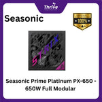 Load image into Gallery viewer, Seasonic Prime Platinum PX-650 - 650W Full Modular - 80+ Platinum Certified - 12 Years Warranty Replacement