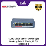 Load image into Gallery viewer, SOHO Value Series: Unmanaged Desktop Switch Plastic, L2 DS-3E0116R-O