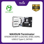Load image into Gallery viewer, MAXSUN Terminator B760M D4 WIFI (LGA1700, B760, DDR4, USB3.2 Type-C, SATA3)