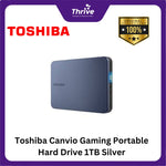 Load image into Gallery viewer, Toshiba Canvio Gaming Portable Hard Drive 1TB Silver